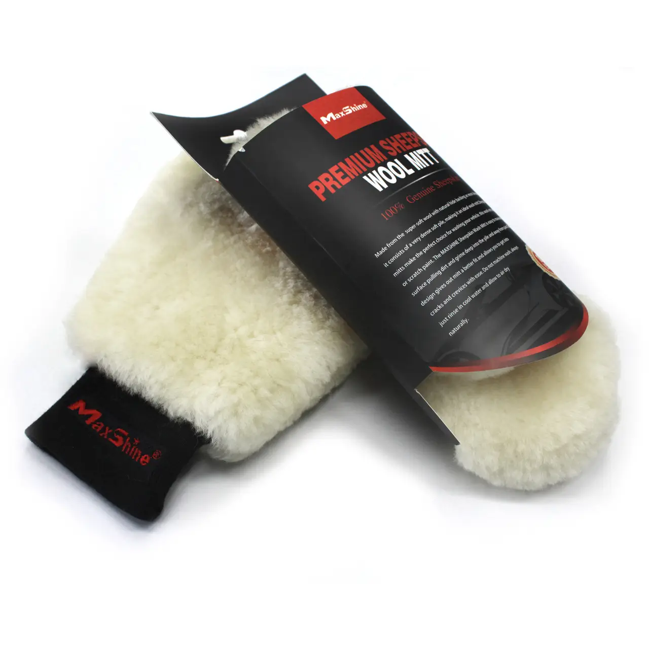 Рукавиця з вовни вівці для миття авто MaxShine Lambswool Wash Mitt Premium_1
