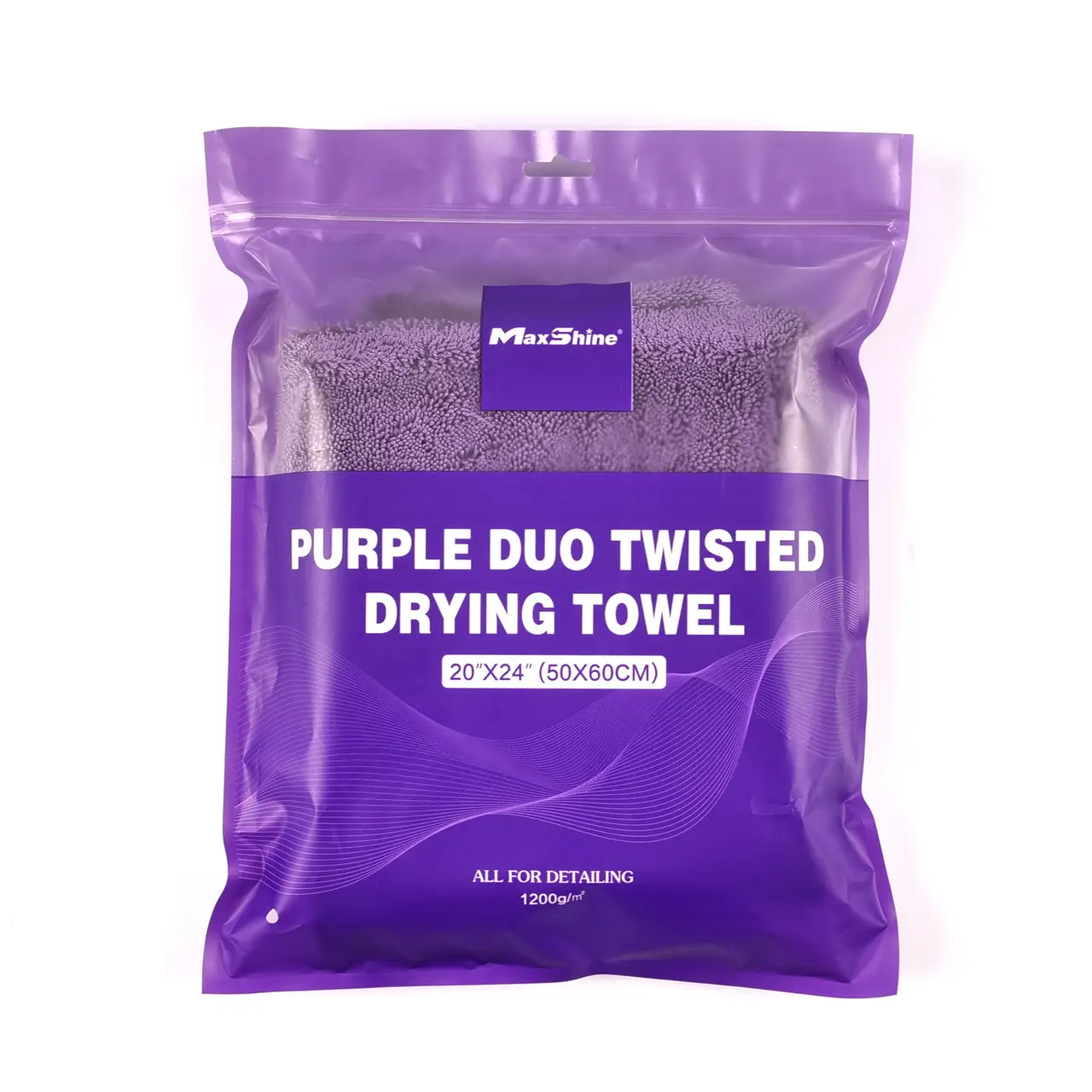 ушник для сушіння з плетеної мікрофібри MaxShine Duo Twisted Loop Drying Towel 50x60 см. 1200 gsm_3