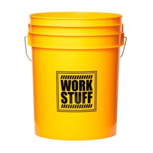 Відро жовтого кольору для мийки автомобіля Work Stuff Detailing Bucket Yellow 20л (WS041)