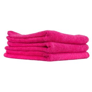 Набір мікрофібрових рушників Chemical Guys Ultra Fine Microfiber Towel Pink 40×40см, 3шт (MIC101_03)