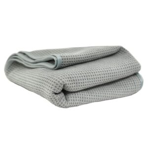 Вафельний рушник для очистки скла Chemical Guys Waffle Weave Gray Matter Microfiber Drying Towel 91×63 см (MIC781)