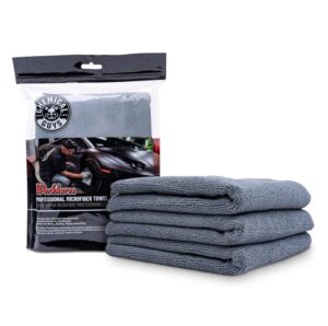 Набір мікрофібрових рушників робоча конячка Chemical Guys Workhorse Professional Grade Microfiber Towel Grey 40x40cm, 3шт (MIC352_03)