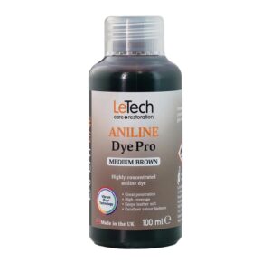 Краска анилиновая для кожи LeTech Aniline Dye Pro Expert Medium Brown 100мл (ADMB100-LT)