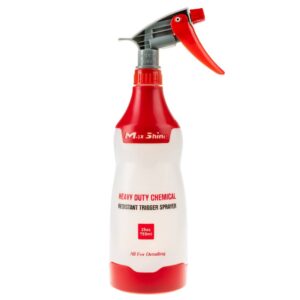Ручний розпилювач для роботи з лужними та кислотними засобами MaxShine Heavy Duty Chemical Resistant Trigger Sprayer Red 750мл (RTS750-R)