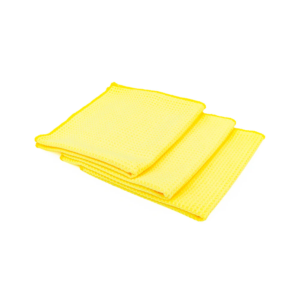 Набір рушників мікрофібрових вафельних для скла Standard Waffle Weave The Rag Company 40*40см Жовтий 3 шт