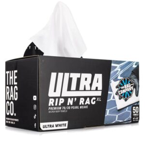 Полотенце микрофибровое The Rag Company Rip N Rag Ultra XL RC білий 40х40см, 1шт (TRC-1240_1)