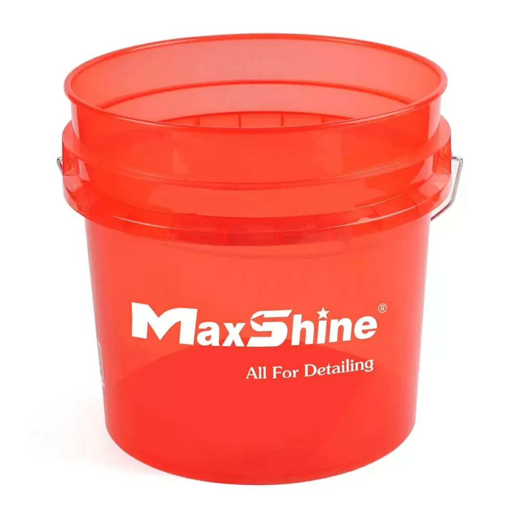 Відро для детейлінгу MaxShine Detailing Bucket Transparent 13 л червоний (MSB001-R)