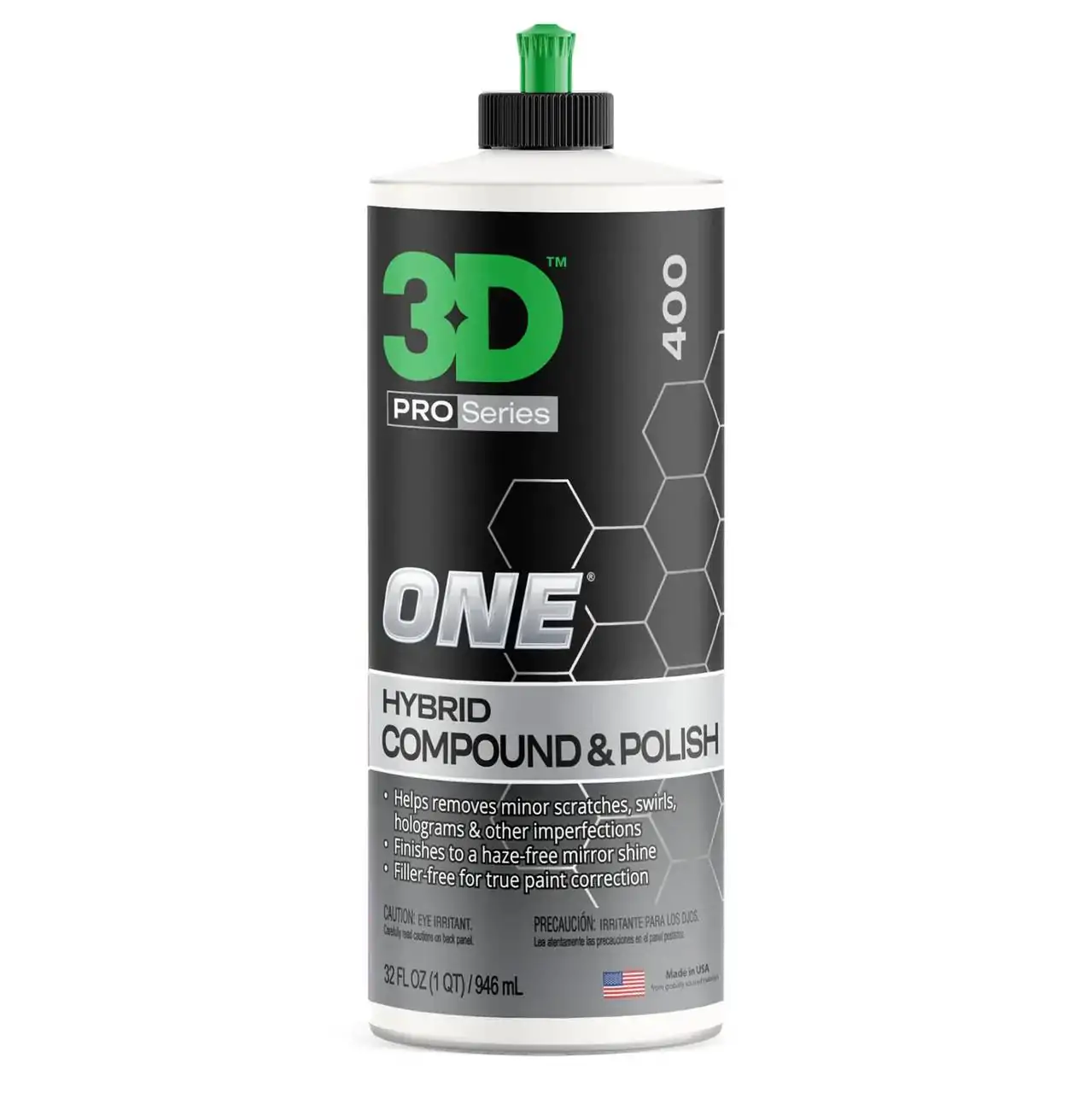 Однокрокова полірувальна паста 3D ONE 400 HYBRID Cutting Ccompound 1000 мл (400OZ32)