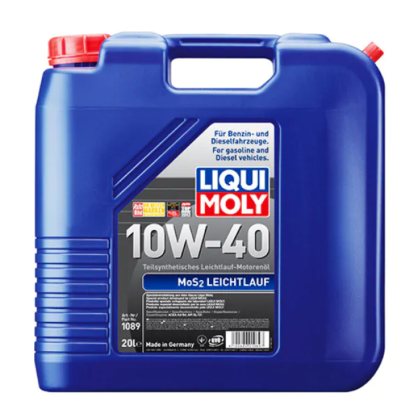 Напівсинтетична моторна олива Liqui Moly MoS2 Leichtlauf SAE 10W-40, 20л.