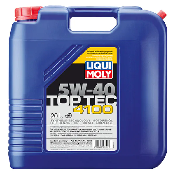 Синтетична моторна олива Liqui Moly Top Tec 4100 SAE 5W-40, 20л.
