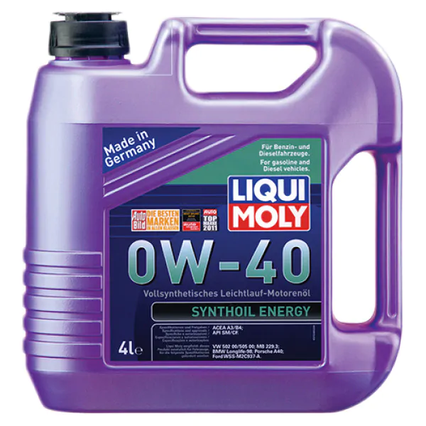 Синтетична моторна олива Liqui Moly Synthoil Energy SAE 0W-40, 4л.