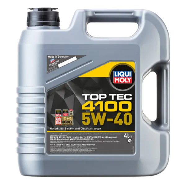 Синтетична моторна олива Liqui Moly Top Tec 4100 SAE 5W-40, 4л.