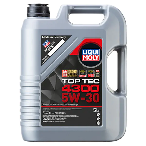 Синтетична моторна олива Liqui Moly Top Tec 4300 SAE 5W-30, 5л.
