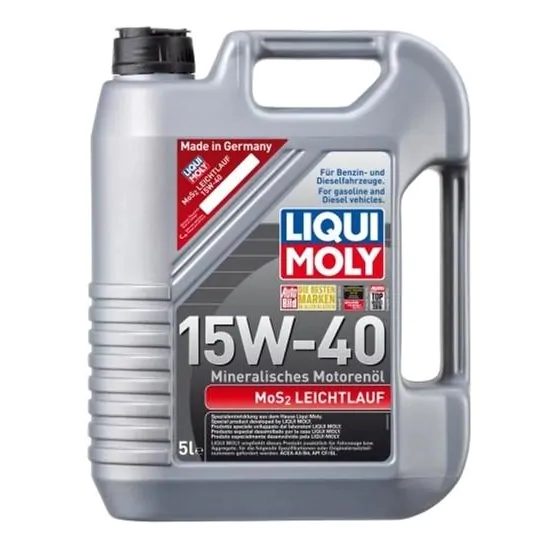 Мінеральна моторна олива Liqui Moly MoS2 Leichtlauf SAE 15W-40, 5л.