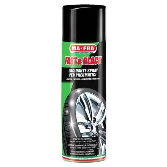 Cпрей для чорніння шин Mafra Fast & Black Spray 500мл (H0692)