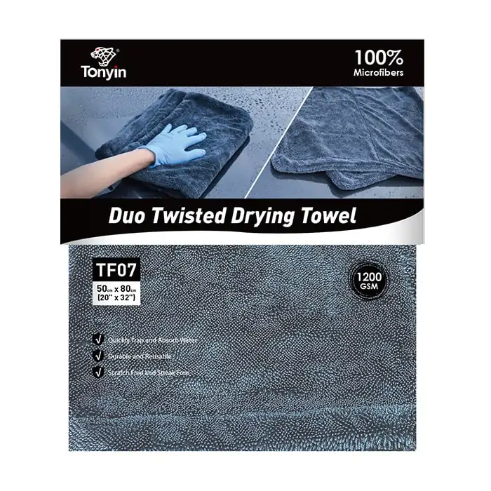 Рушник для сушіння кузова Tonyin Duo Twisted Drying Towel 50*80, 1200 г/м2