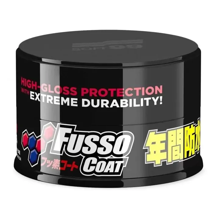 Довготривалий твердий віск для темних авто SOFT99 Fusso Coat 12 Months Protection Black 200г