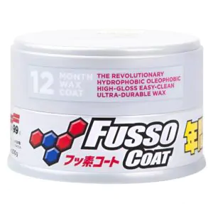 Долговременный твердый воск для светлых авто SOFT99 Fusso Coat 12 Months Protection White 200г