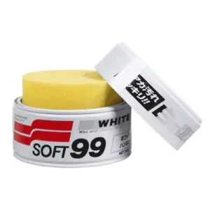 Очищуючий твердий віск для білих авто SOFT99 White Super Wax 350г