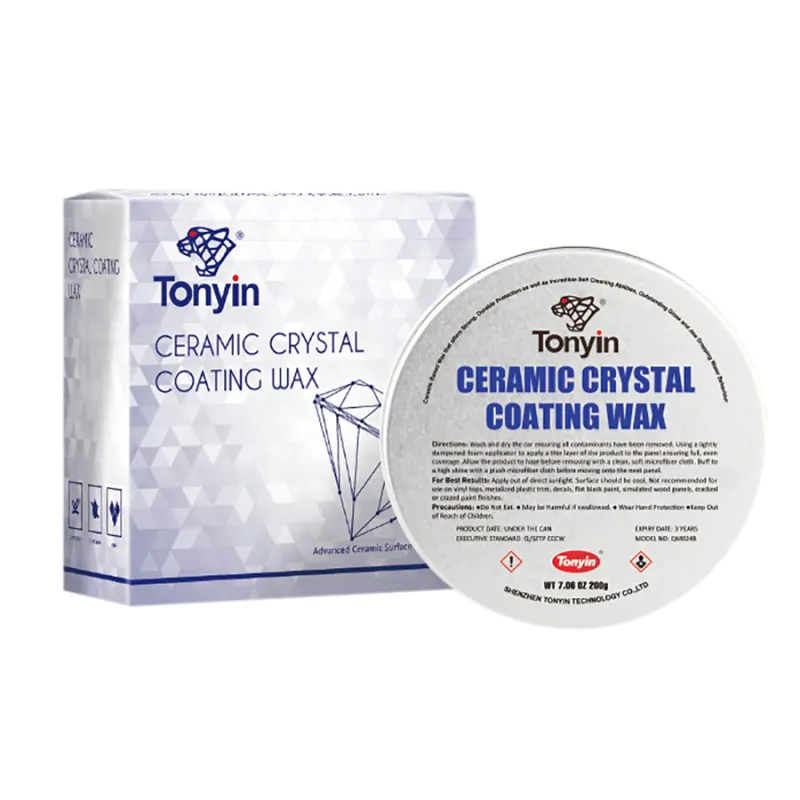 Твердий віск для світлих авто Tonyin Ceramic Crystal Wax White 200г