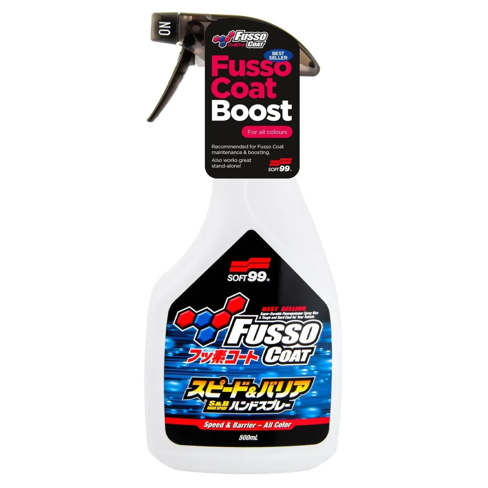 Спрей для надання блиску та гідрофобних властивостей SOFT99 Fusso Coat Speed & Barrier Hand Spray 400мл