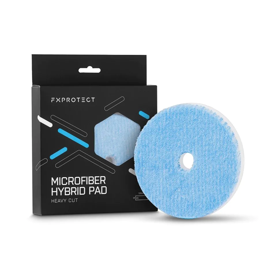 Гібридний сильноріжучий полирувальний круг FX Protect Microfiber Hybrid Pad Heavy Cut 135мм
