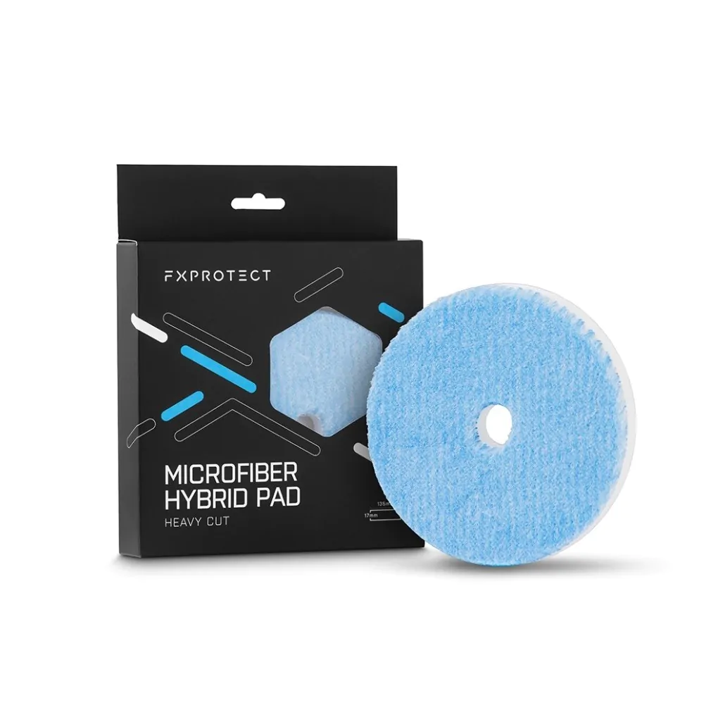 Гібридний сильноріжучий полирувальний круг FX Protect Microfiber Hybrid Pad Heavy Cut 80мм