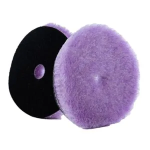 Полірувальний круг з отвором гібридна шерсть Lake Country Purple Foamed Wool Buffing & Polishing 150мм