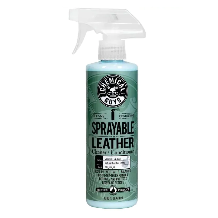 Очищувач і кондиціонер для шкіри авто 2 в 1 Chemical Guys Sprayable Leather Cleaner & Conditioner In One 473мл (SPI103_16)