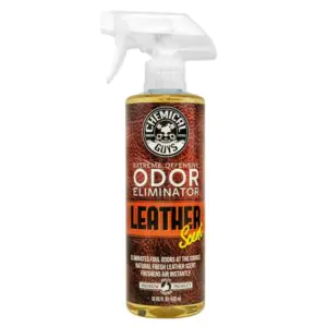 Нейтралізатор запахів з ароматом шкіри преміум класу Chemical Guys Extreme Offensive Odor Eliminator & Air Freshener Leather Scent 473мл (SPI221_16)