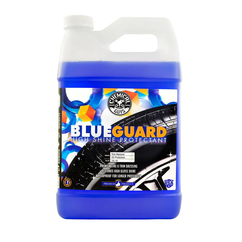Поліроль спрей для захисту пластику та гуми з мокрим ефектом Chemical Guys Blue Guard Wet Look Dressing 3785мл (TVD103)