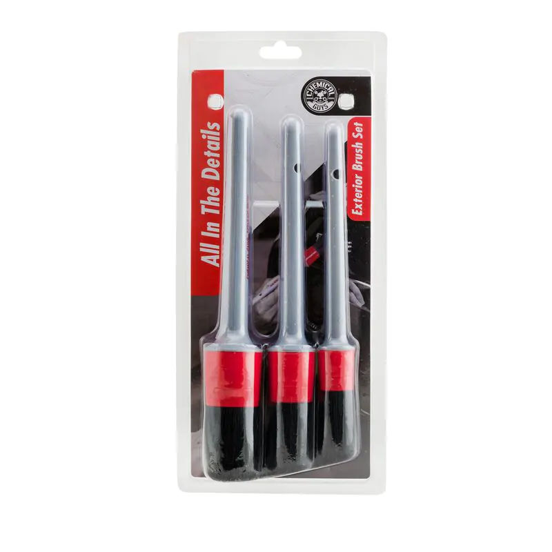Набір пензлів для детейлінгу екстер'єру Chemical Guys All in The Details Exterior Detailing Brushes 3шт. (ACC601)