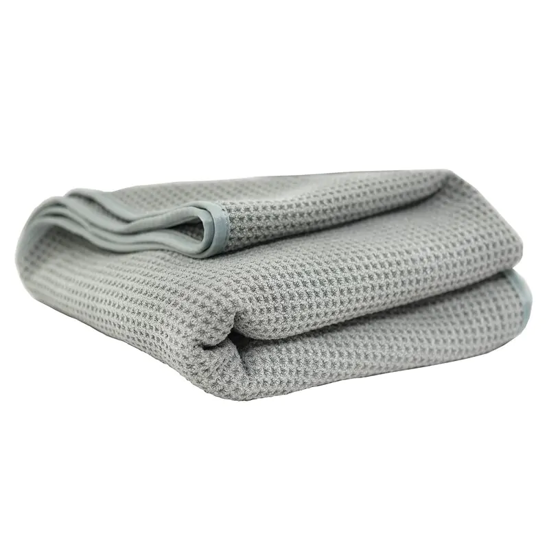 Вафельний рушник для очистки скла Chemical Guys Waffle Weave Gray Matter Microfiber Drying Towel 91x63 см (MIC781)