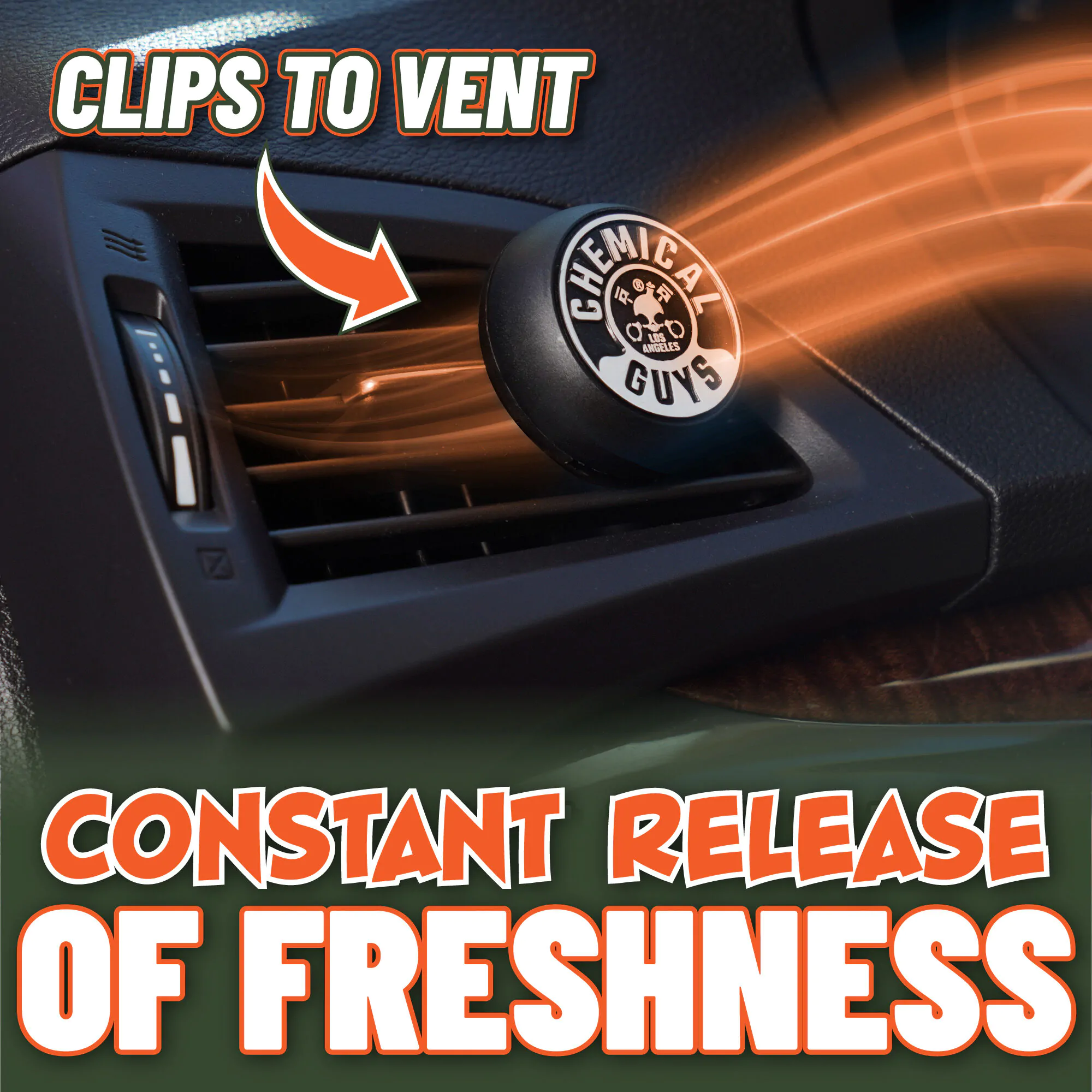 Ароматизатор на решітку кондиціонера Chemical Guys Happy Trail Outdoorsy Pine Scent Vent Clip Air Freshener (AIR403)