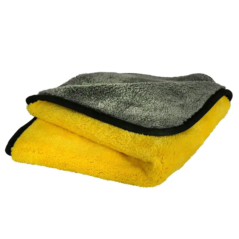 Рушник мікрофібровий двосторонній сіро-жовтий Chemical Guys 2-Faced Soft Touch Microfiber Towel 40х40см (MIC1001)