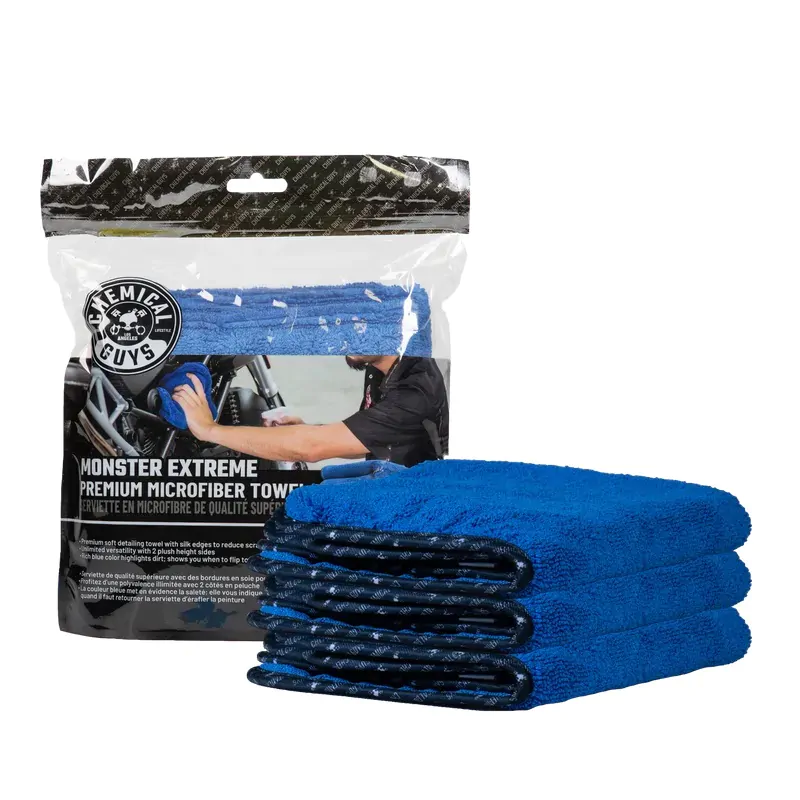 Рушник мікрофібровий Chemical Guys Monster Extreme Thickness Towel Blue 40x40 см, 1шт (MIC110)