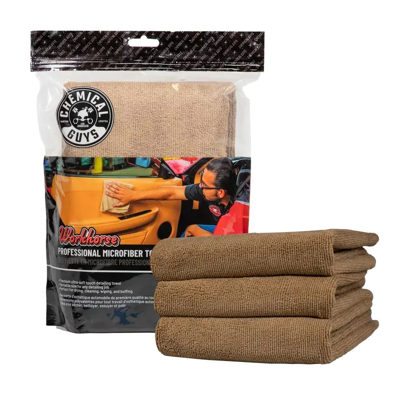 Рушник з Мікрорфібри Chemical Guys Workhorse Professional Grade TAN 40x40см, 1шт (MIC344)