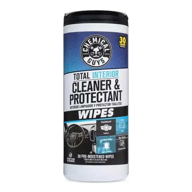 Серветки для комплексного прибирання салону Chemical Guys Total Interior Cleaner & Protectant Wipes (в тубусі) 30шт (PMWCSPI22030)