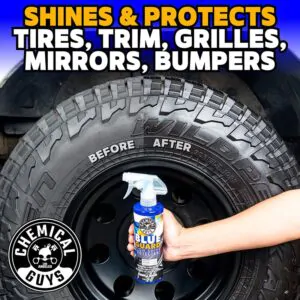 Поліроль спрей для захисту пластику та гуми з мокрим ефектом Chemical Guys Blue Guard Wet Look Dressing 3785мл (TVD103)