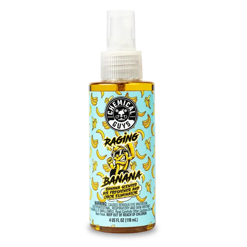 Ароматизатор та нейтралізатор запахів з ароматом банану Chemical Guys Raging Banana Air Freshener & Odor Eliminator 118мл (AIR252_04)