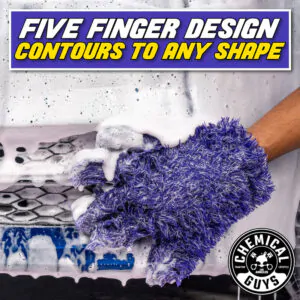 Руквичка п'ять пальців Chemical Guys Furry Five Finger Stranger Helpful Handy Detailing Mitt (MIC511)