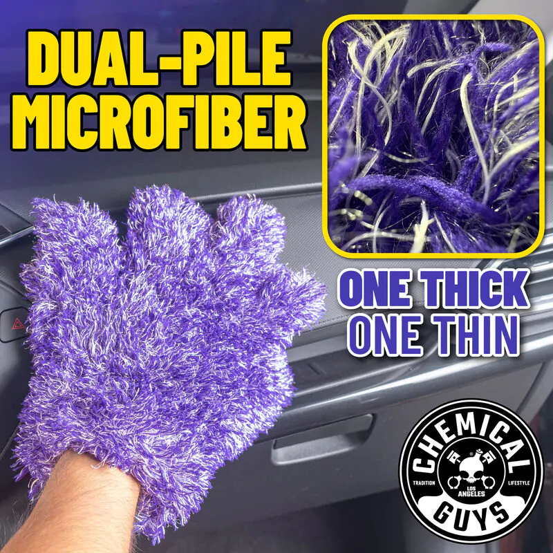 Руквичка п'ять пальців Chemical Guys Furry Five Finger Stranger Helpful Handy Detailing Mitt (MIC511)