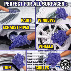 Руквичка п'ять пальців Chemical Guys Furry Five Finger Stranger Helpful Handy Detailing Mitt (MIC511)