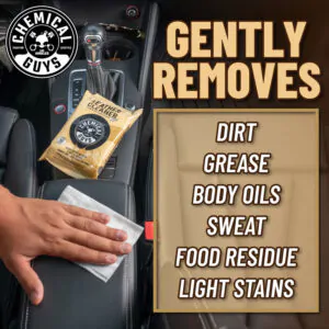 Серветки для догляду за шкірою Chemical Guys Leather Cleaner Car Cleaning Wipes for Leather, Vinyl, and Faux Leather 50шт (PMW_SPI208_50)