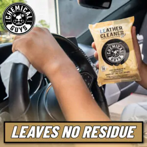 Серветки для догляду за шкірою Chemical Guys Leather Cleaner Car Cleaning Wipes for Leather, Vinyl, and Faux Leather 50шт (PMW_SPI208_50)