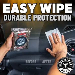 Серветки-поліроль Chemical Guys VRP Protectant Car Wipes for Vinyl, Rubber and Plastic 50шт (PMW_TVD107_50)