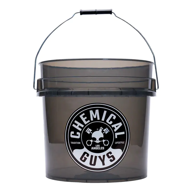 Відро прозоре для мийки автомобіля Chemical Guys Bucket Black чорне 16,5л (ACC108)