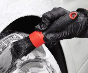 Гібридний пензель для видалення стійких забруднень MaxShine Mixed Bristle Detailing Stubby Brush (704626-R)