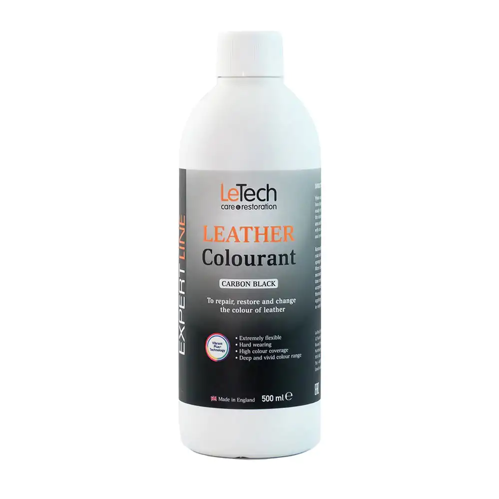 Фарба поліуретанова на водній основі для шкіри LeTech Leather Colourant Expert Line Carbon Black 500мл