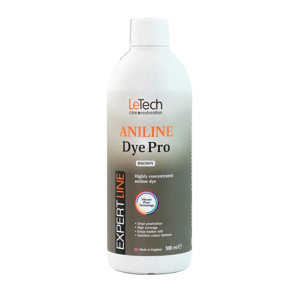 Фарба анілінова для шкіри LeTech Aniline Dye Pro Expert Brown 500мл